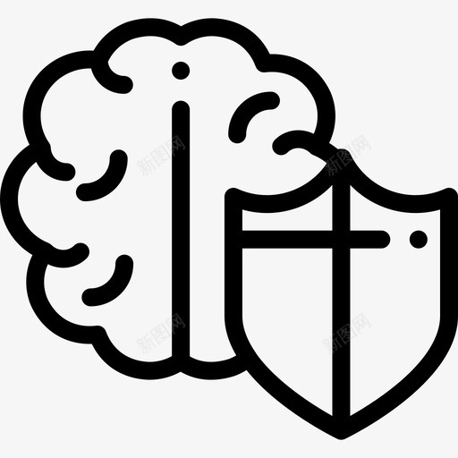 大脑心理学6线性图标svg_新图网 https://ixintu.com 大脑 心理学6 线性
