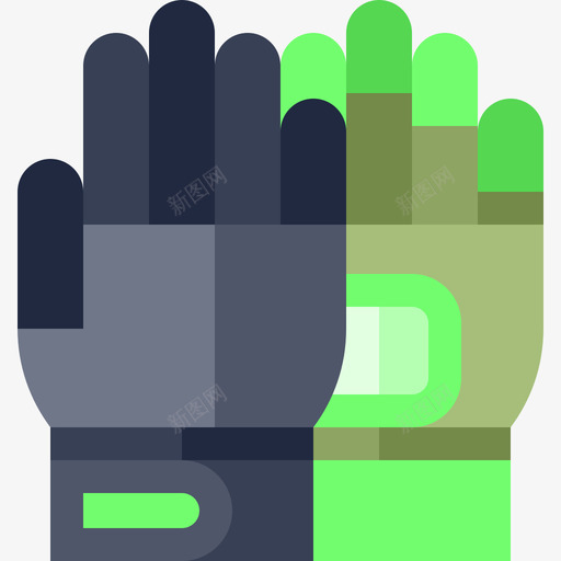 手套溜冰鞋5扁平图标svg_新图网 https://ixintu.com 扁平 手套 溜冰鞋5