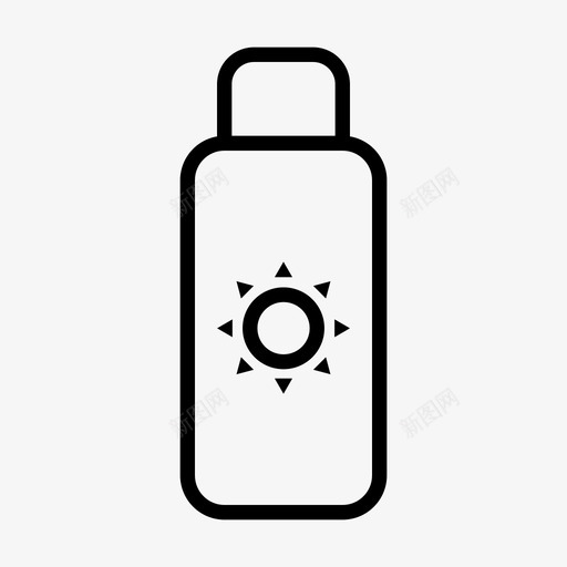 防晒霜乳液防护图标svg_新图网 https://ixintu.com 乳液 防护 防晒霜