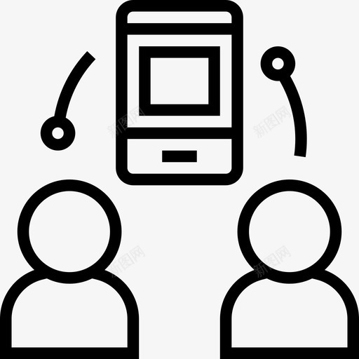 用户社交媒体技术2线性图标svg_新图网 https://ixintu.com 用户 社交媒体技术2 线性