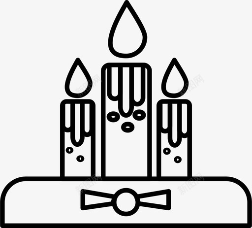 蜡烛圣诞灯图标svg_新图网 https://ixintu.com 圣诞 圣诞图标 灯 蜡烛