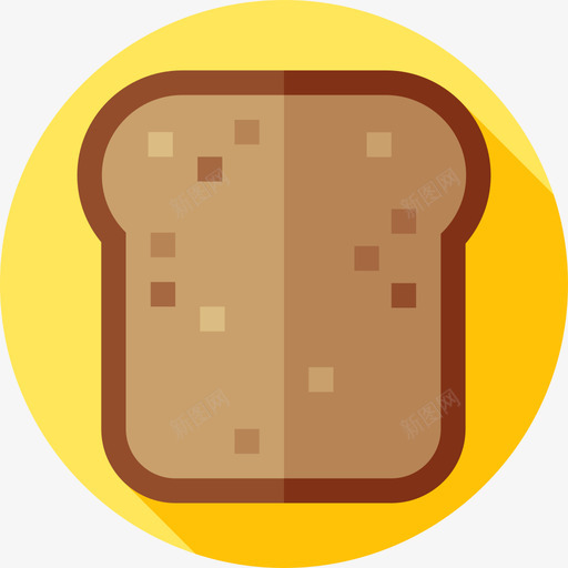 面包健康食品4扁平图标svg_新图网 https://ixintu.com 健康食品4 扁平 面包