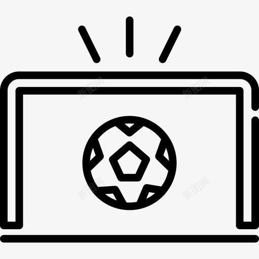 进球足球二队直线图标svg_新图网 https://ixintu.com 直线 足球二队 进球