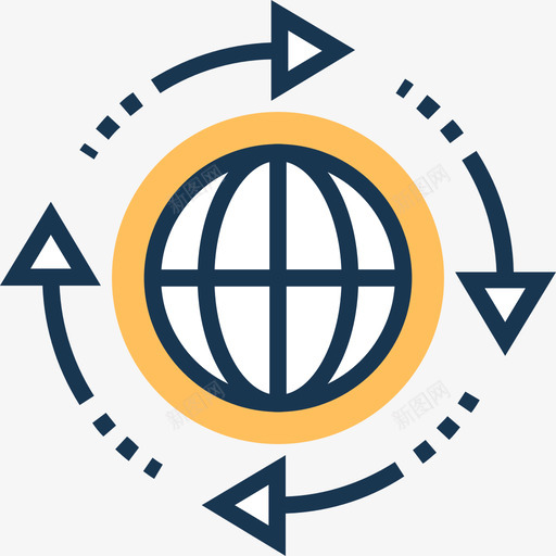 世界范围内金融和银行业线性色彩图标svg_新图网 https://ixintu.com 世界范围内 线性色彩 金融和银行业