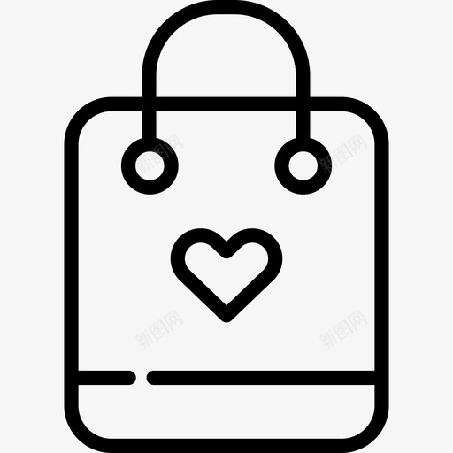 购物袋婚礼20直系图标svg_新图网 https://ixintu.com 婚礼20 直系 购物袋