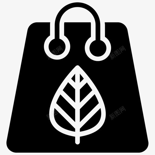 环保袋生物袋帆布袋图标svg_新图网 https://ixintu.com 可生物降解袋 帆布袋 手提袋 拯救世界字形图标 环保袋 生物袋