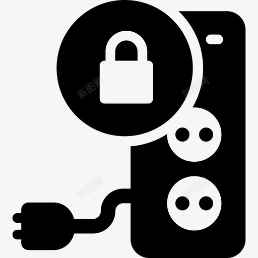 插头物联网6填充图标svg_新图网 https://ixintu.com 填充 插头 物联网6