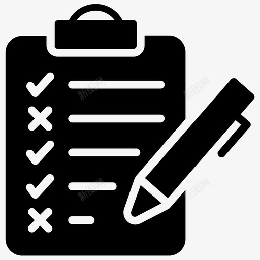 检查表议程剪贴板图标svg_新图网 https://ixintu.com 剪贴板 在线学习字形图标 检查表 计划 议程 项目计划