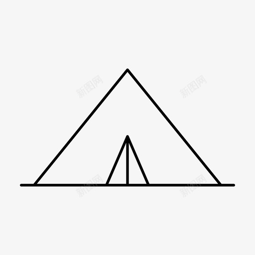 帐篷冒险露营图标svg_新图网 https://ixintu.com 休息 冒险 帐篷 战争 战争瘦图标 野营 野餐 露营