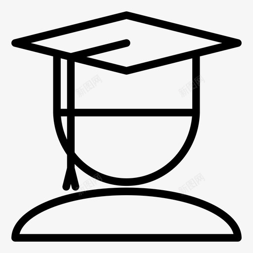 毕业生校友学士图标svg_新图网 https://ixintu.com 学士 教师 教育学院 校友 毕业生
