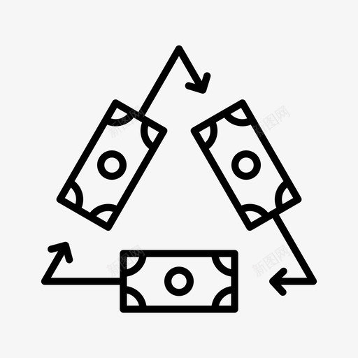 转账金融投资图标svg_新图网 https://ixintu.com 投资 支付 系统 货币和支付系统 转账 金融