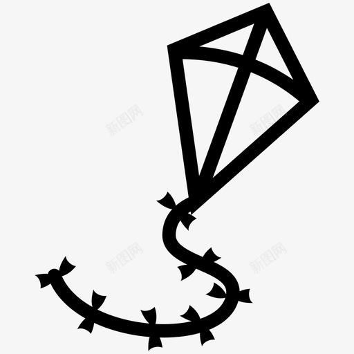 放风筝好玩度假图标svg_新图网 https://ixintu.com 假期 好玩 孩子们 度假 放风筝 暑假