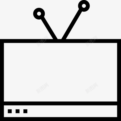 电视多媒体21线性图标svg_新图网 https://ixintu.com 多媒体21 电视 线性