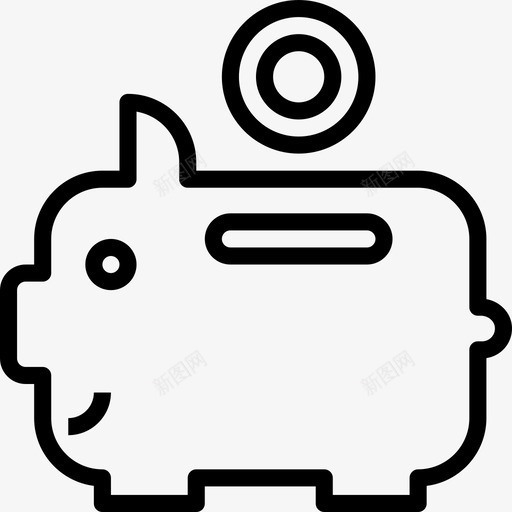 储蓄罐金融税收大纲直线型图标svg_新图网 https://ixintu.com 储蓄罐 直线型 金融税收大纲