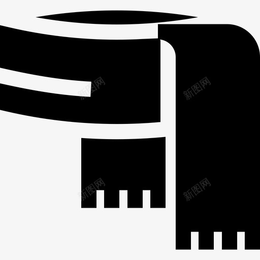 围巾冬装2填充图标svg_新图网 https://ixintu.com 冬装2 围巾 填充