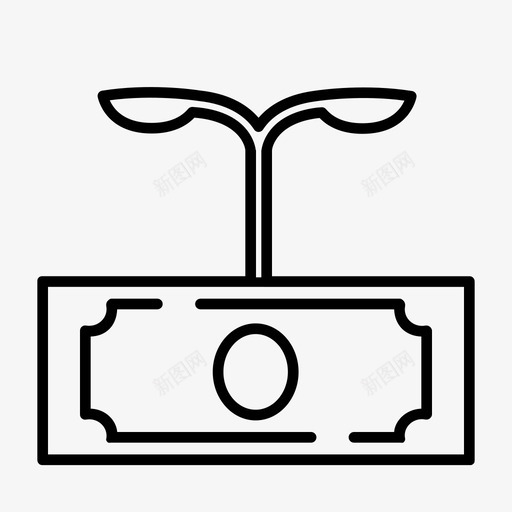 投资效益经济图标svg_新图网 https://ixintu.com 利润 增长 投资 收入 效益 经济