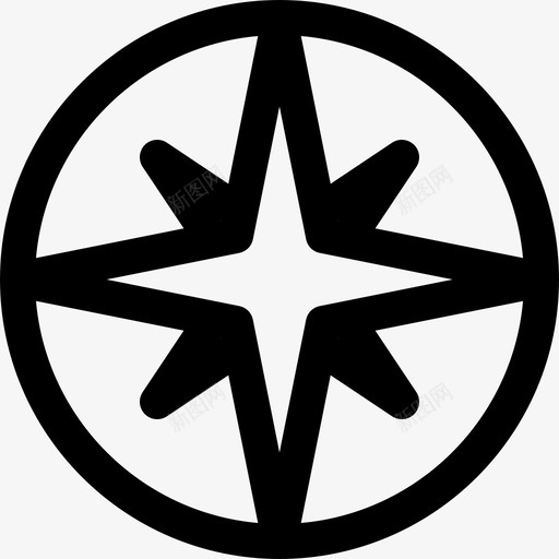 风玫瑰地图位置直线图标svg_新图网 https://ixintu.com 地图位置 直线 风玫瑰