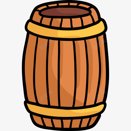 桶啤酒节11彩色图标svg_新图网 https://ixintu.com 啤酒节11 彩色 桶