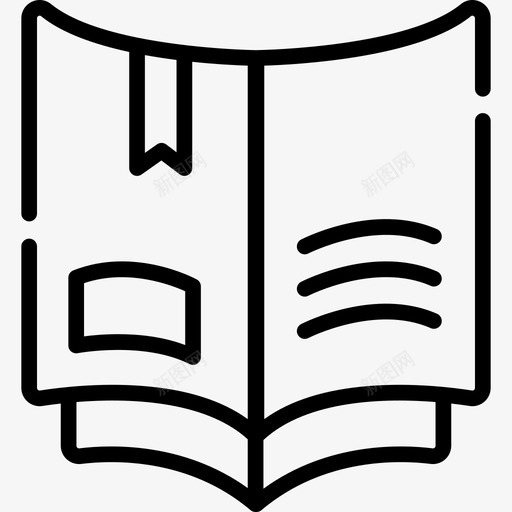 书普通艺术15直线图标svg_新图网 https://ixintu.com 书 普通艺术15 直线