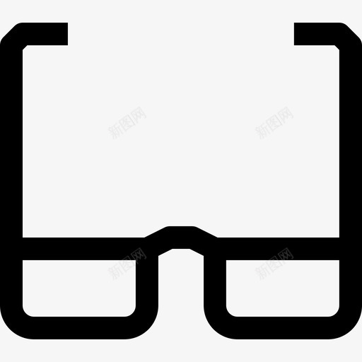 眼镜衣服2直线型图标svg_新图网 https://ixintu.com 直线型 眼镜 衣服2