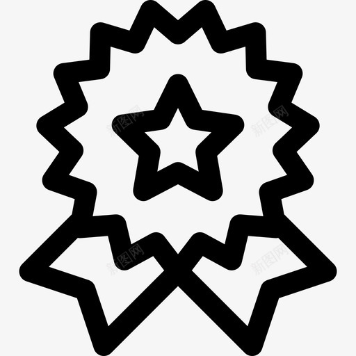 奖章思维15直线型图标svg_新图网 https://ixintu.com 奖章 直线型 设计思维15