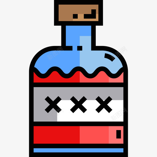 朗姆酒航海水手3线性颜色图标svg_新图网 https://ixintu.com 朗姆酒 线性颜色 航海水手3