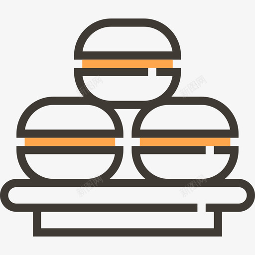 Macaron面包房14黄影图标svg_新图网 https://ixintu.com Macaron 面包房14 黄影