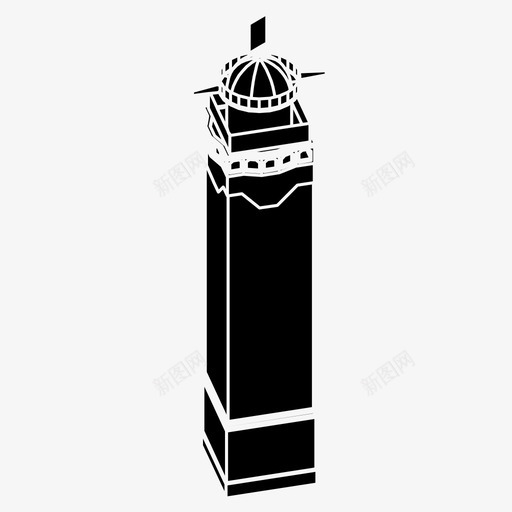 灯塔导航航海图标svg_新图网 https://ixintu.com 信号 导航 望塔 灯塔 航海
