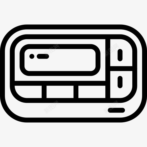 寻呼机复古科技2线性图标svg_新图网 https://ixintu.com 复古科技2 寻呼机 线性