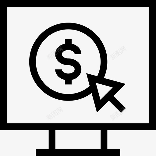 按点击付费搜索引擎优化营销9线性图标svg_新图网 https://ixintu.com 按点击付费 搜索引擎优化营销9 线性