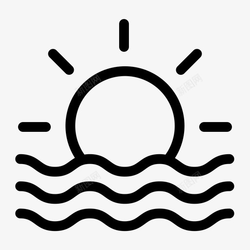 太阳大自然日出图标svg_新图网 https://ixintu.com 大自然 太阳 日出 日落