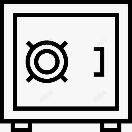 银行和金融保险箱13线性图标svg_新图网 https://ixintu.com 线性 银行和金融保险箱13