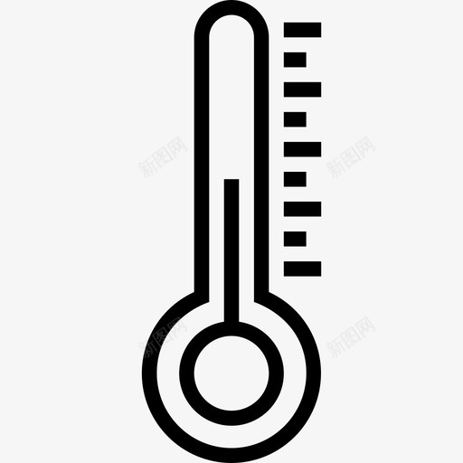温度计天气71线性图标svg_新图网 https://ixintu.com 天气71 温度计 线性