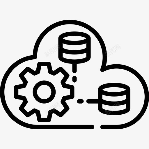 云计算网络托管5线性图标svg_新图网 https://ixintu.com 云计算 线性 网络托管5