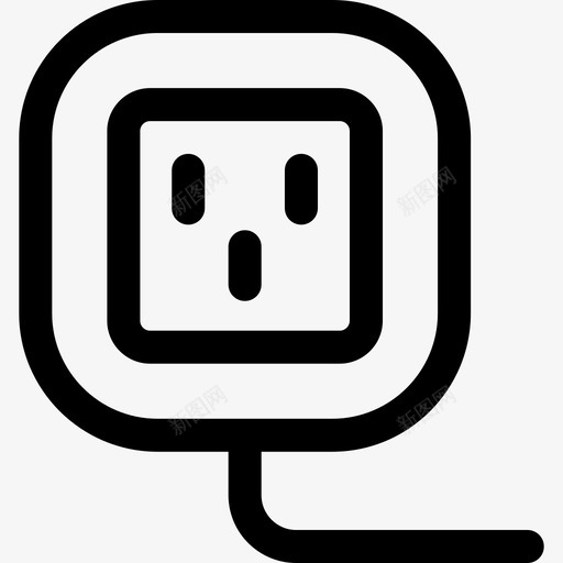 插座家庭自动化10线性图标svg_新图网 https://ixintu.com 家庭自动化10 插座 线性