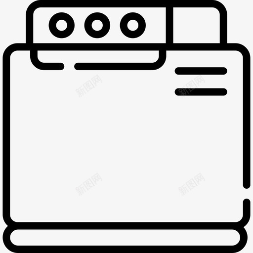 洗衣机浴室2线性图标svg_新图网 https://ixintu.com 洗衣机 浴室2 线性