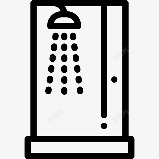 淋浴浴室用品2线性图标svg_新图网 https://ixintu.com 浴室用品2 淋浴 线性
