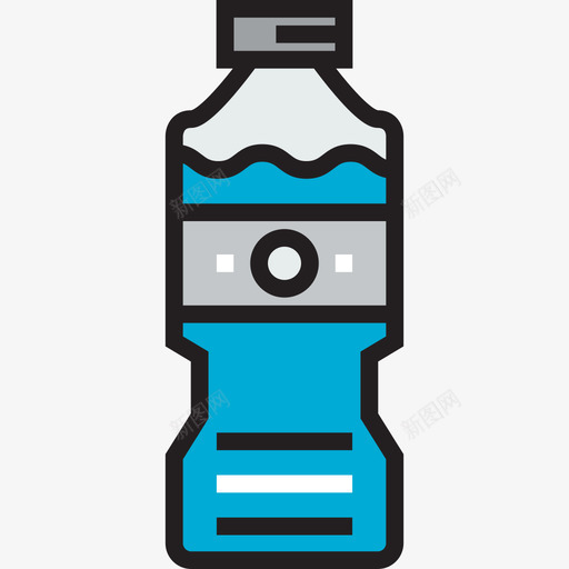 水健康食品10线性颜色图标svg_新图网 https://ixintu.com 健康食品10 水 线性颜色