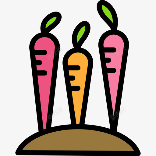 胡萝卜假日27线形颜色图标svg_新图网 https://ixintu.com 假日27 线形颜色 胡萝卜
