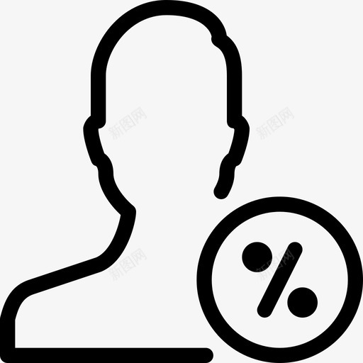 用户百分比折扣标签图标svg_新图网 https://ixintu.com 折扣 标签 用户操作行图标 用户百分比 符号