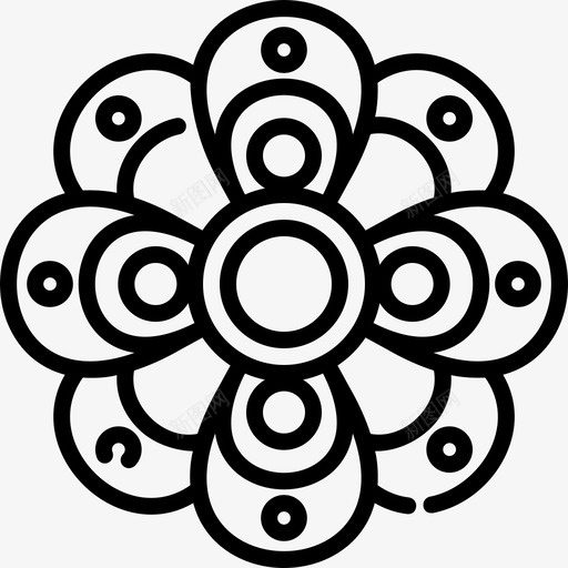花波西米亚风格3线形图标svg_新图网 https://ixintu.com 波西米亚风格3 线形 花