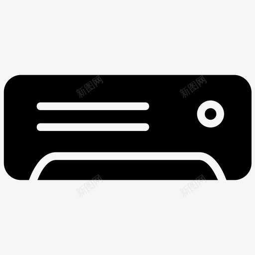 空调室内空调分体式空调图标svg_新图网 https://ixintu.com 分体式空调 室内空调 热水锅炉恒温器和电燃气太阳能加热器字形图标 空调