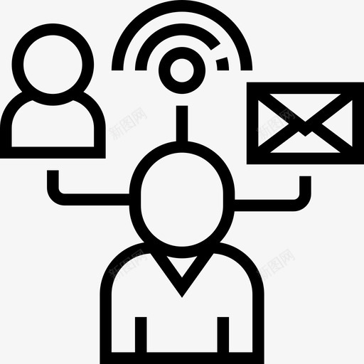 计算机社交媒体技术2线性图标svg_新图网 https://ixintu.com 社交媒体技术2 线性 计算机