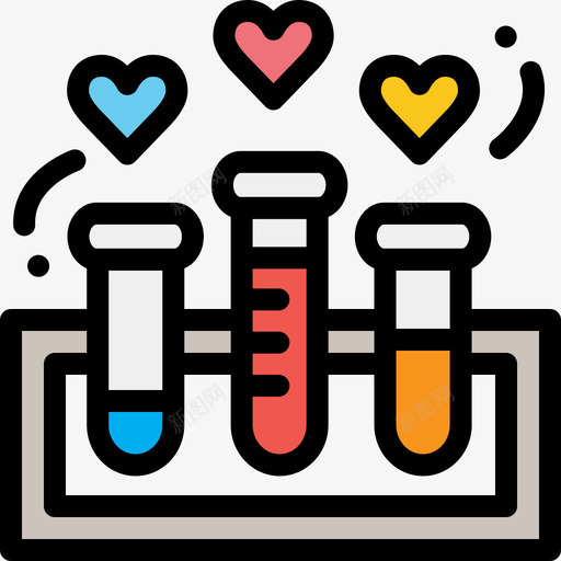 化学爱情28线性色彩图标svg_新图网 https://ixintu.com 化学 爱情28 线性色彩