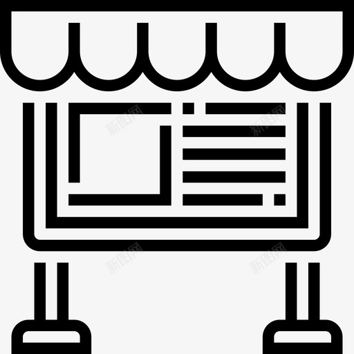 广告牌广告5直线图标svg_新图网 https://ixintu.com 广告5 广告牌 直线