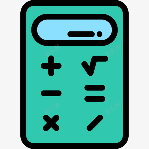 计算器信纸111线性颜色图标svg_新图网 https://ixintu.com 信纸111 线性颜色 计算器