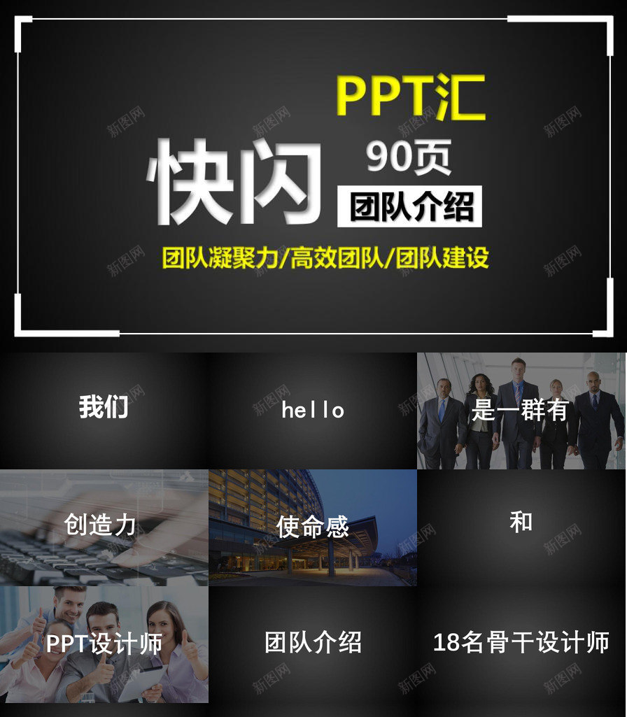 炫酷动态图文快闪公司团队介绍团队建设PPT模板_新图网 https://ixintu.com 介绍 公司 动态 团队 图文 建设 快闪 炫酷