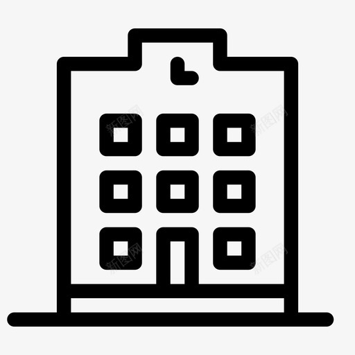 学校建筑学习图标svg_新图网 https://ixintu.com 学习 学校 工作 建筑 建筑轮廓