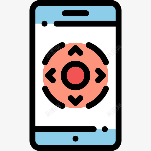 智能手机360视图5线性颜色图标svg_新图网 https://ixintu.com 360视图5 智能手机 线性颜色