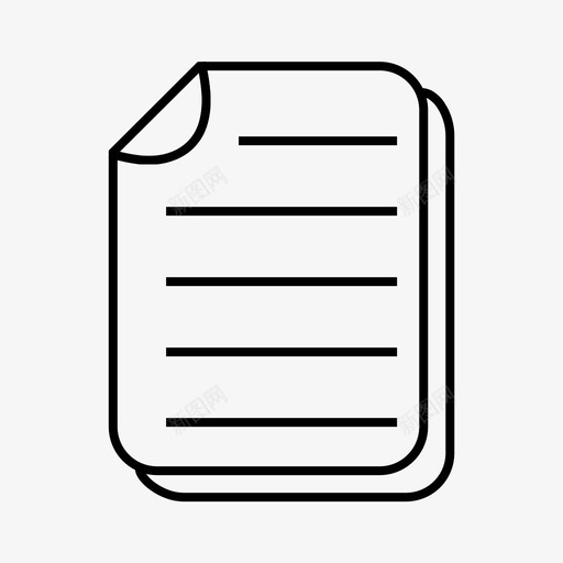 纸信稿图标svg_新图网 https://ixintu.com 信 公文纸 字 文 稿 纸